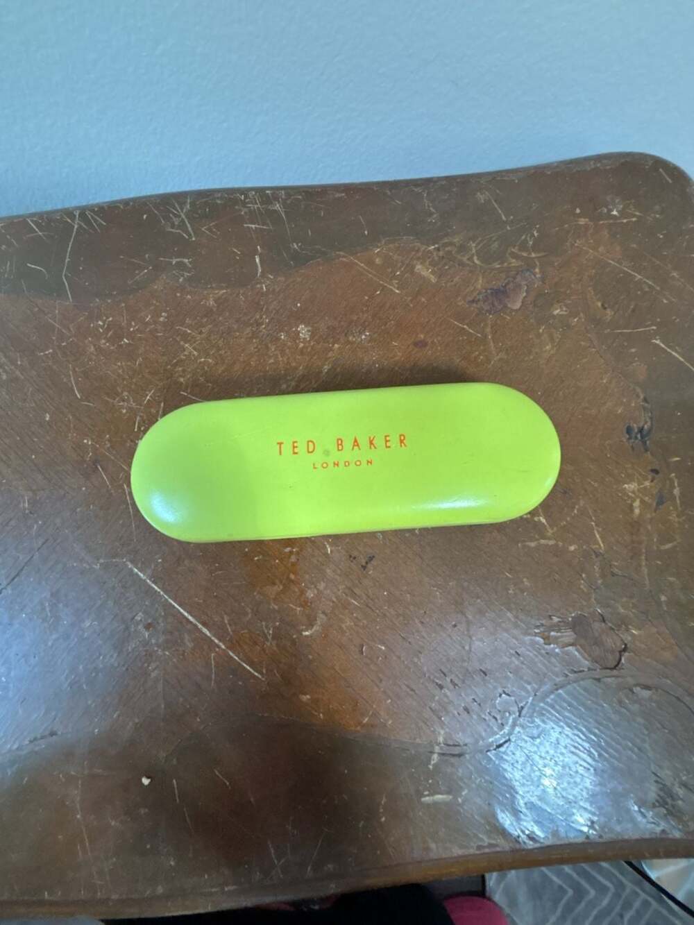 Ted Baker London Neon Green Hard Shell Glasses Eyeglasses Case